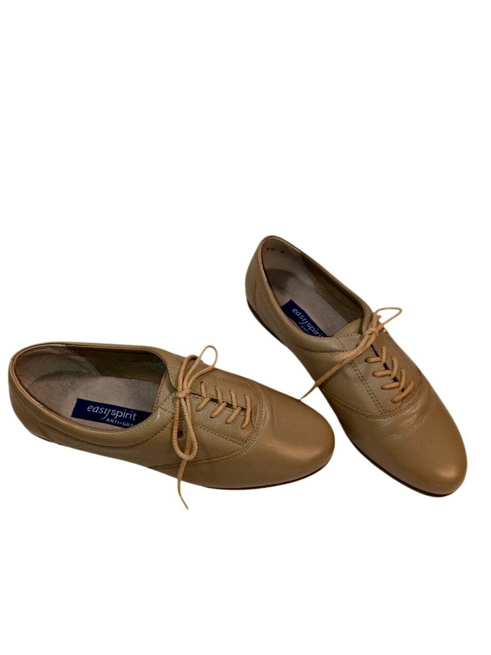 Easy Spirit Motion Tan Leather Lace Up Comfort Oxford Walking Shoes Women SZ 7.5